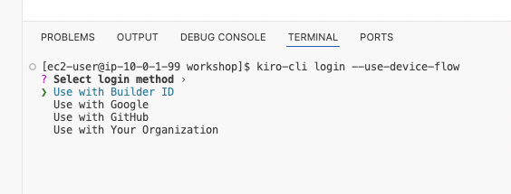 Kiro CLI 로그인
